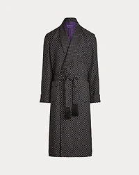 Polka-Dot Silk Robe