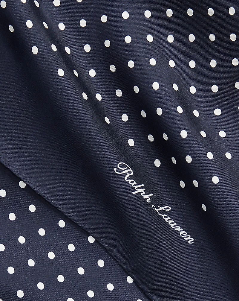 Polka-Dot Silk Scarf