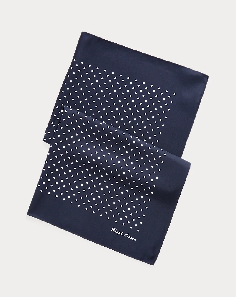 Polka-Dot Silk Scarf