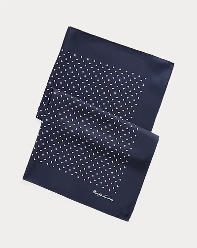 Polka-Dot Silk Scarf