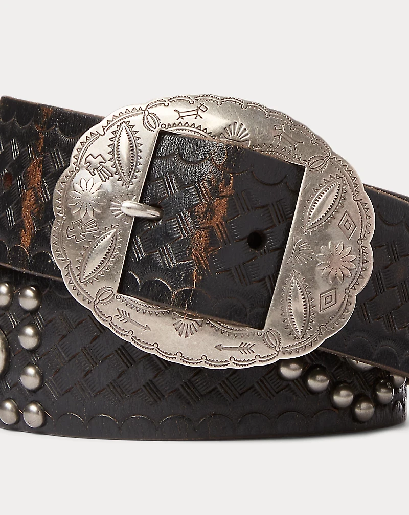 Studded Leather Belt