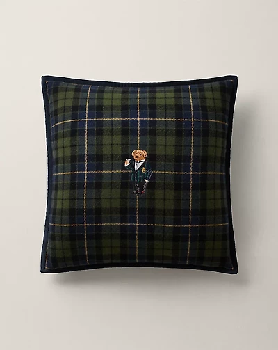 Tartan Polo Bear Throw Pillow