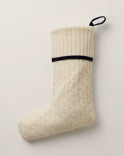 Cable-Knit Cashmere Stocking