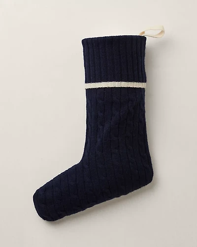 Cable-Knit Cashmere Stocking