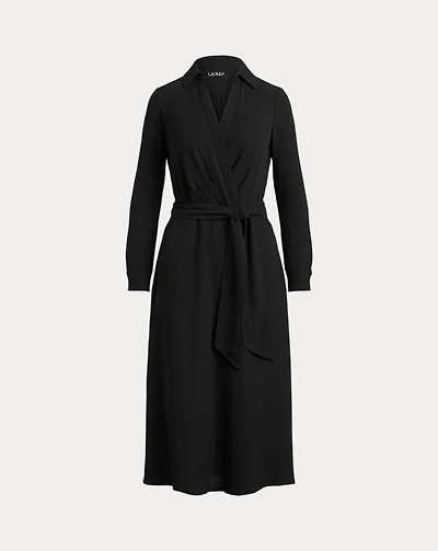 Surplice Georgette Midi Dress