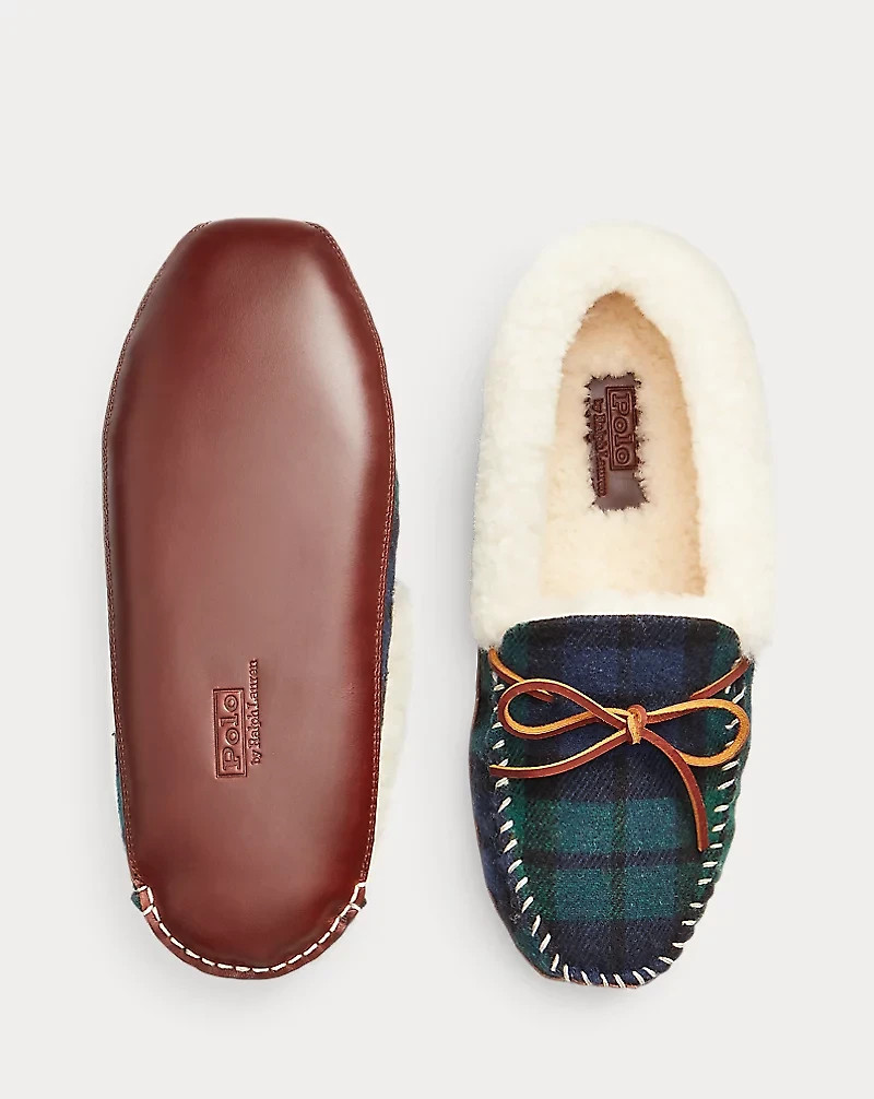 Yarmond Plaid Shearling-Lined Slipper