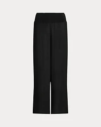 Smocked Wide-Leg Pant Cover-Up