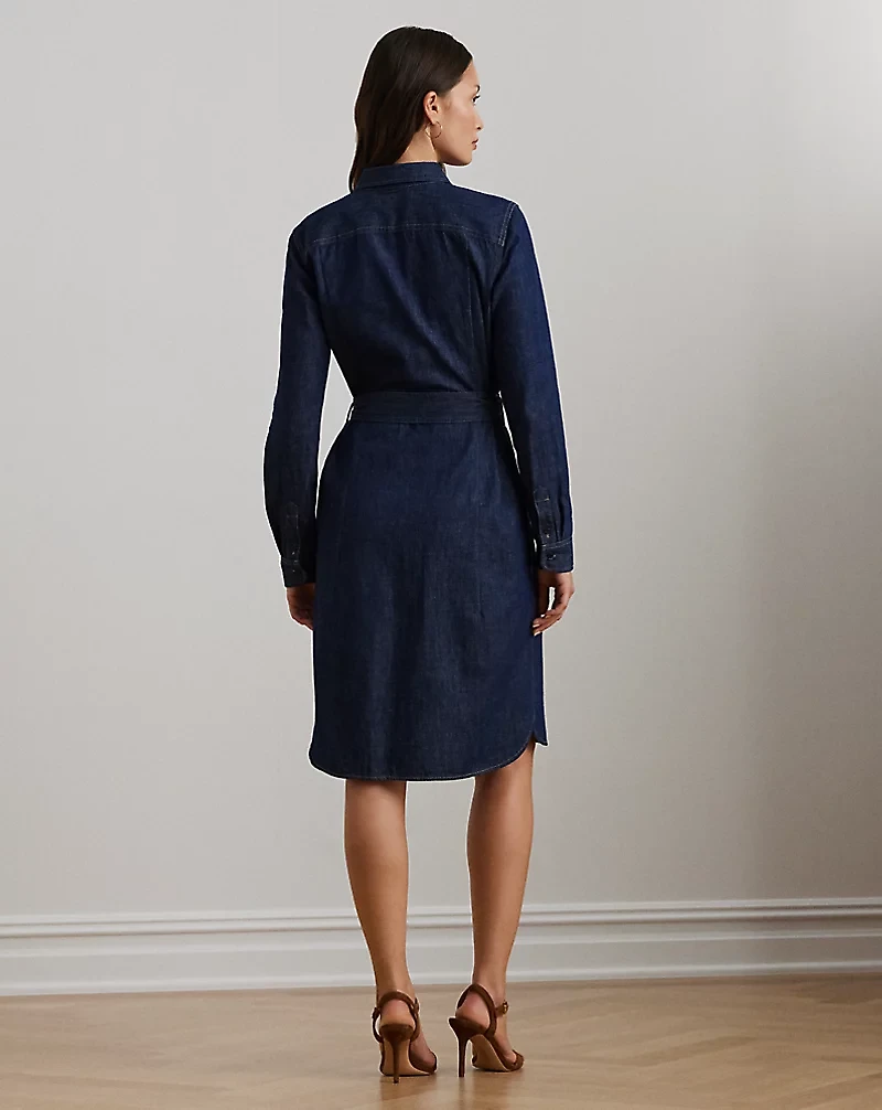 Belted Denim Shirtdress