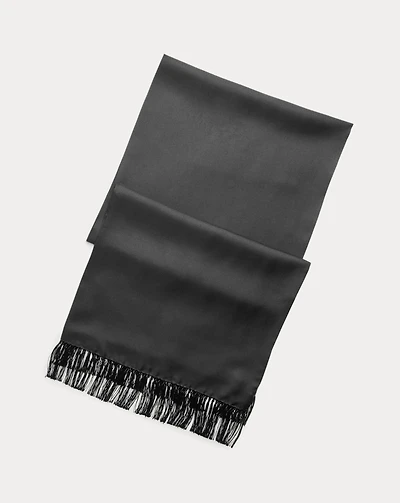 Fringe Silk Twill Scarf