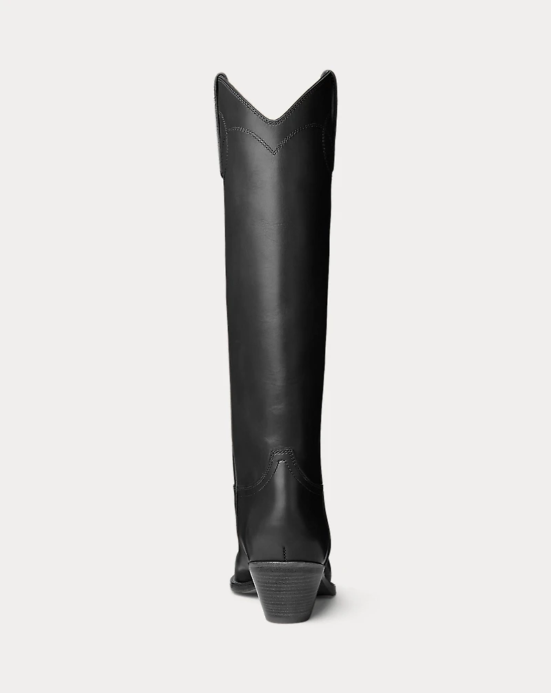 Jaelynne Burnished Calfskin Tall Boot