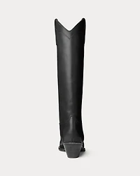 Jaelynne Burnished Calfskin Tall Boot