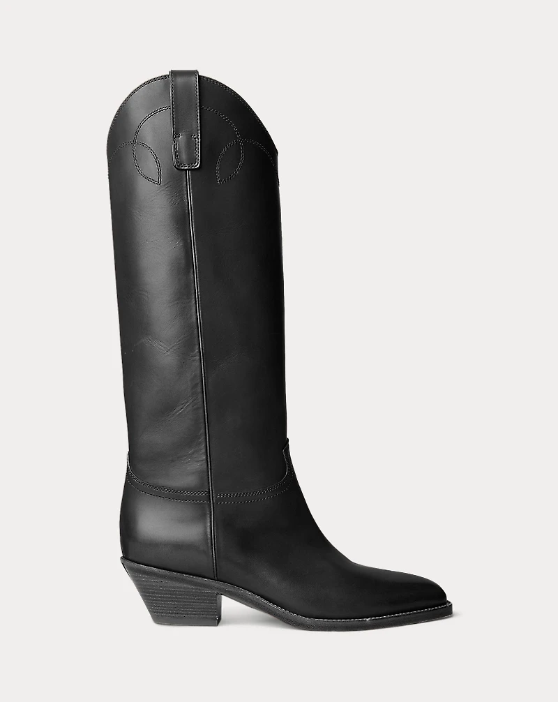 Jaelynne Burnished Calfskin Tall Boot