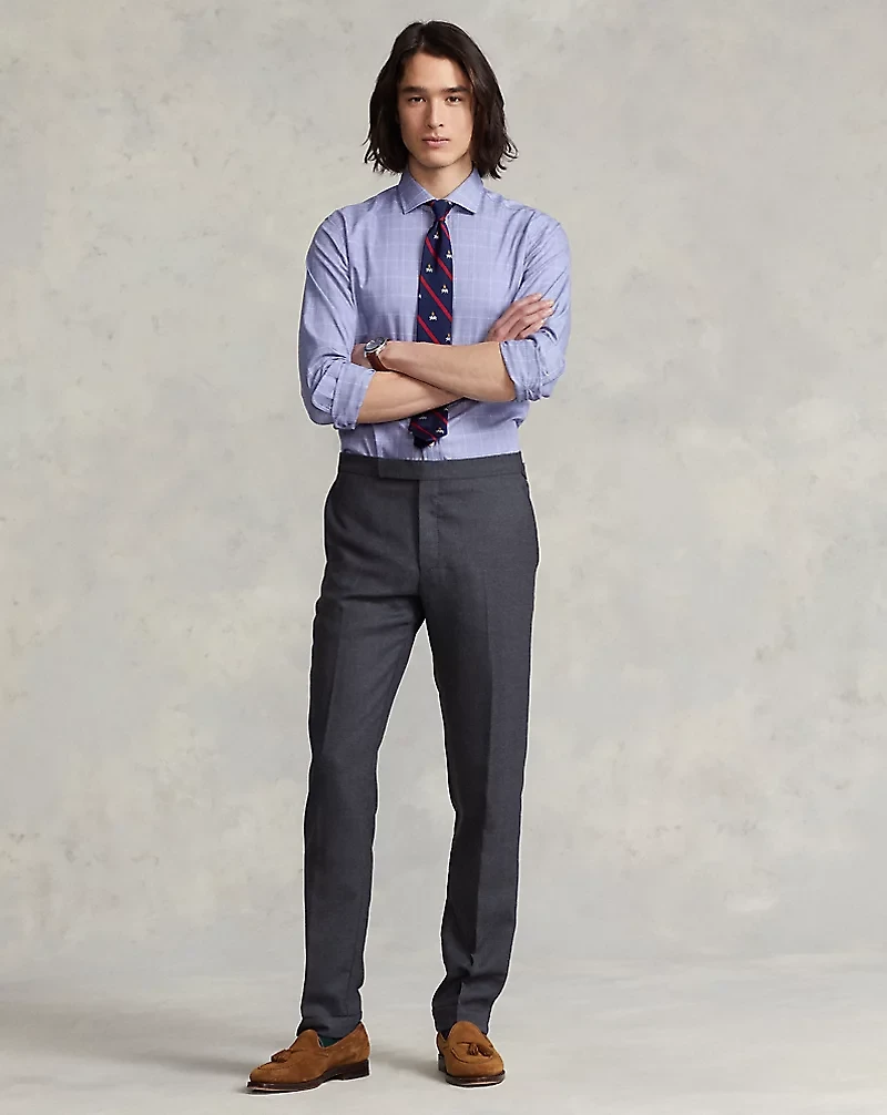 Custom Fit Plaid Twill Shirt