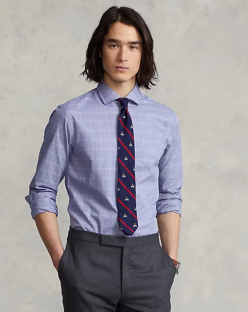 Custom Fit Plaid Twill Shirt