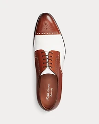 Burnished Leather & Suede Cap-Toe Shoe