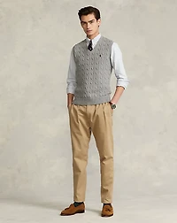 Cable-Knit Cotton Sweater Vest