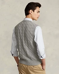Cable-Knit Cotton Sweater Vest