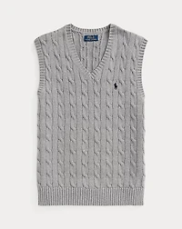 Cable-Knit Cotton Sweater Vest