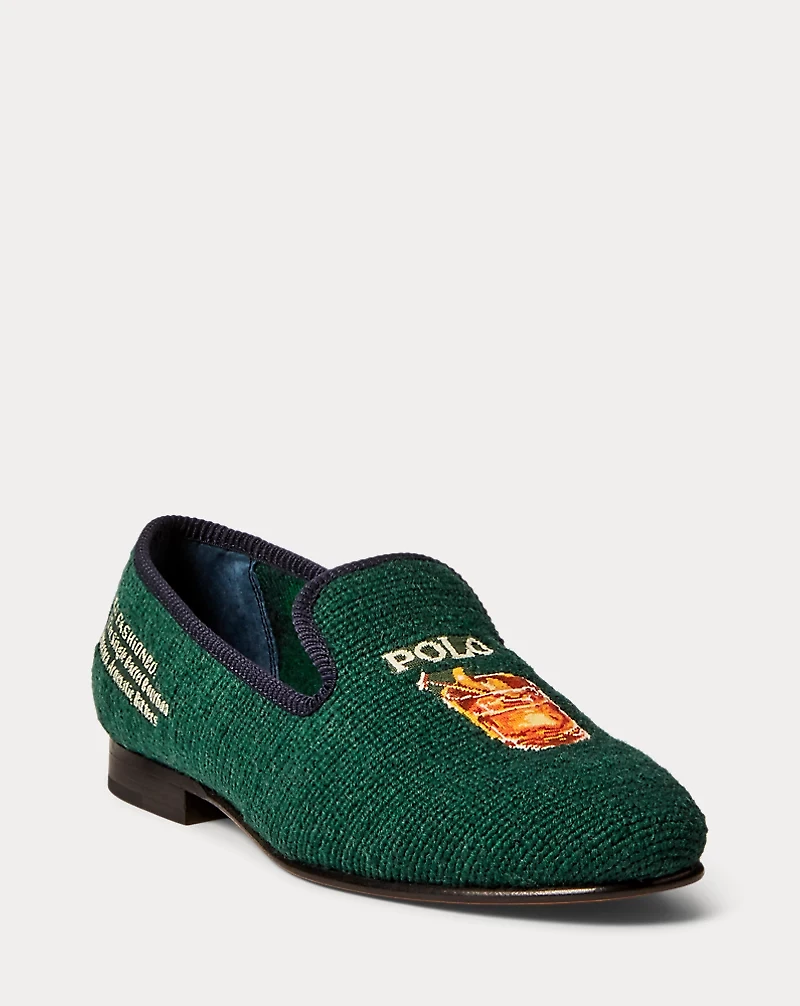 Paxton Polo Bar Needlepoint Slipper