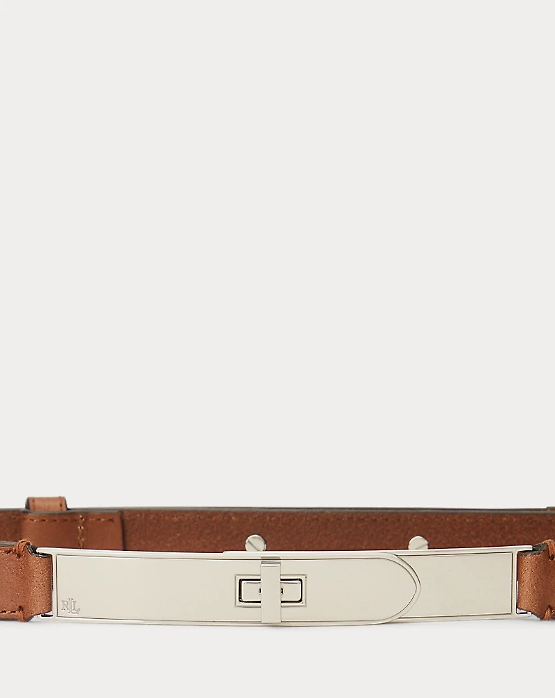 Turn-Lock Leather Belt