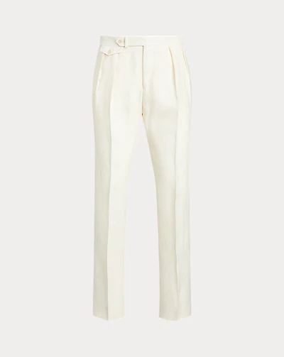 Pleated Linen Suit Trouser