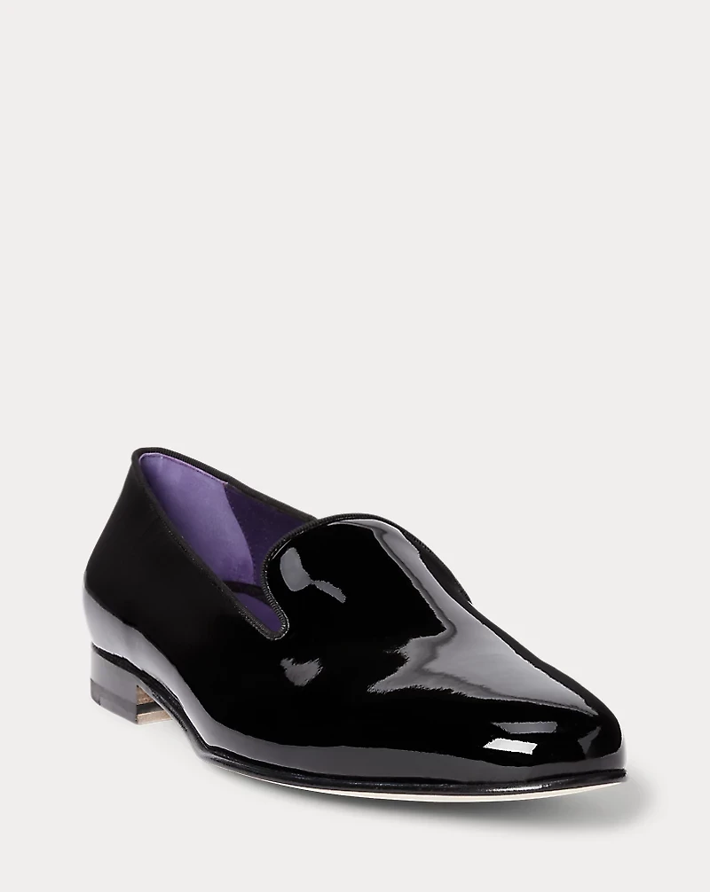 Alonzo Patent Calfskin Slipper