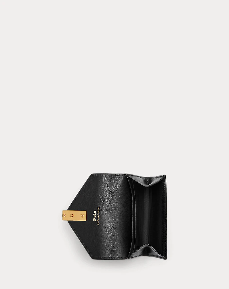 Polo ID Leather Fold-Over Card Case
