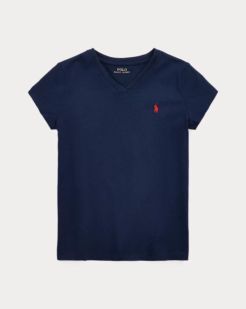 Cotton Jersey V-Neck Tee