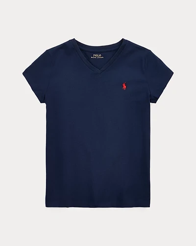 Cotton Jersey V-Neck Tee