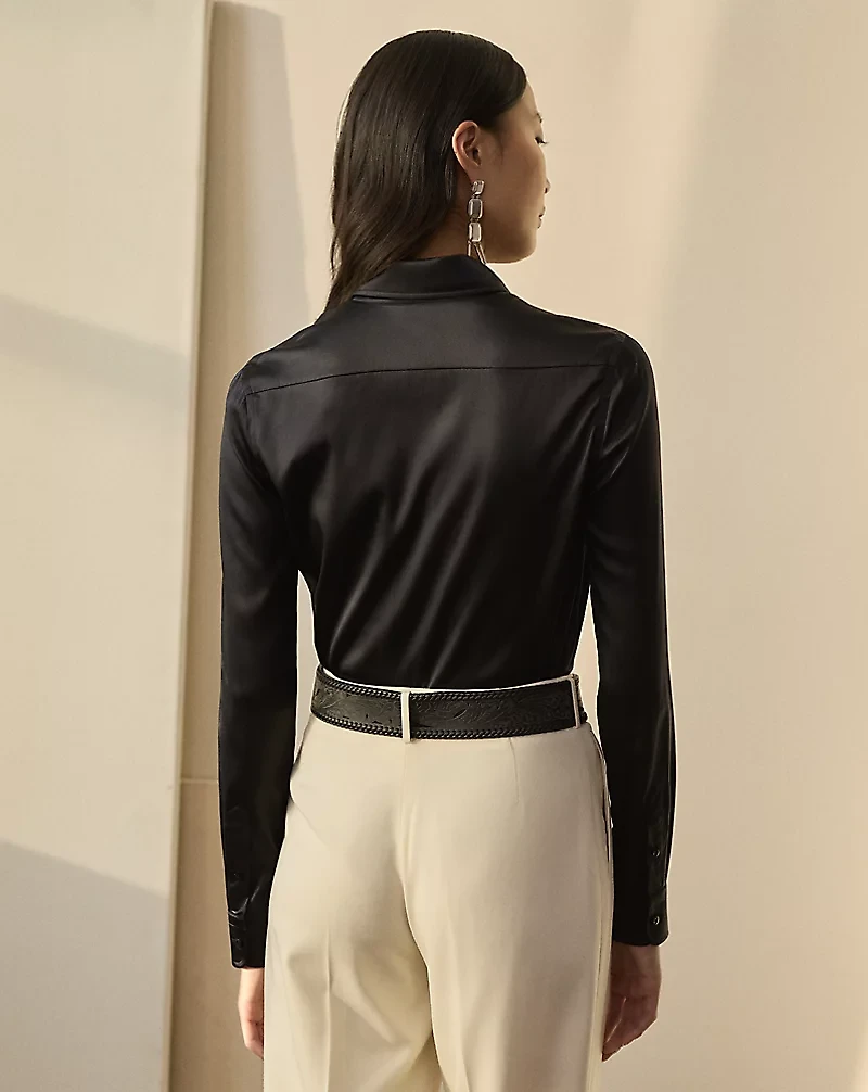 Cameron Straight Fit Charmeuse Shirt