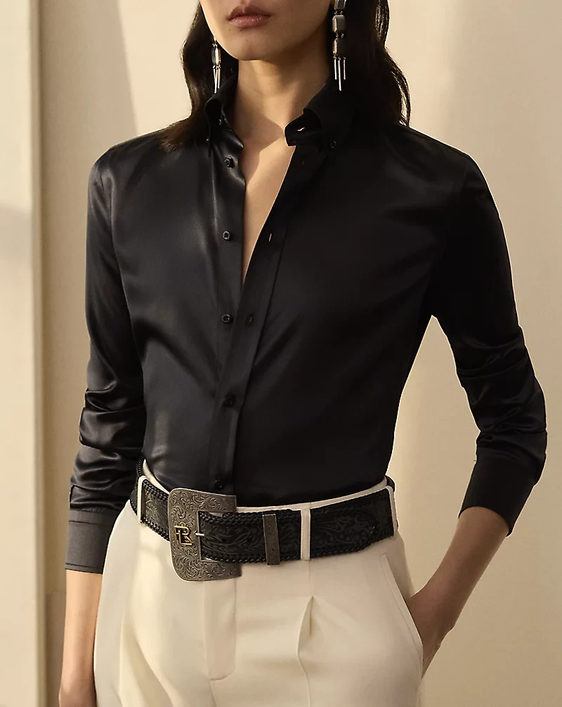 Cameron Straight Fit Charmeuse Shirt