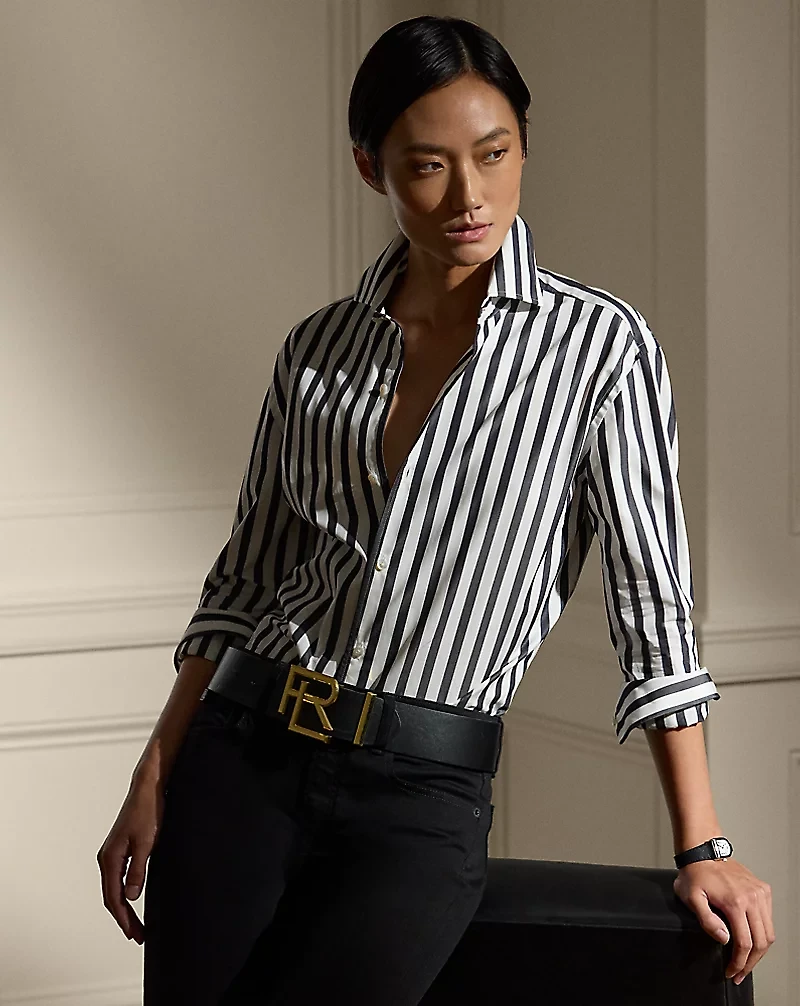 Capri Relaxed Fit Striped Cotton Shirt