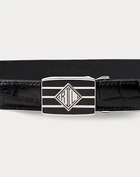 Art-Deco-Plaque Alligator Belt