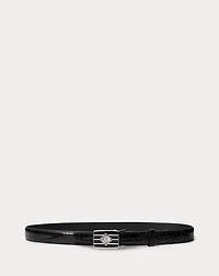 Art-Deco-Plaque Alligator Belt