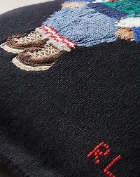 Ski Polo Bear Throw Pillow