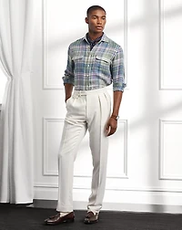 Plaid Linen Twill Shirt