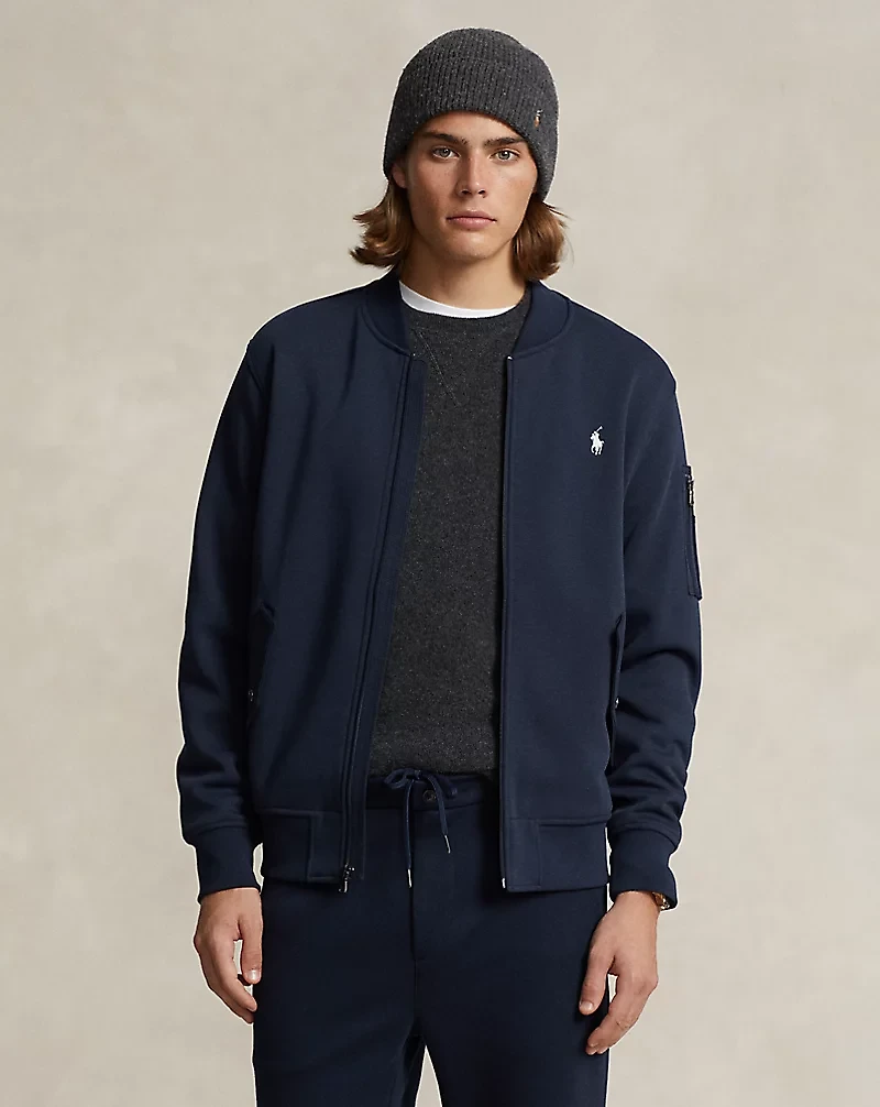 Double-Knit Bomber Jacket
