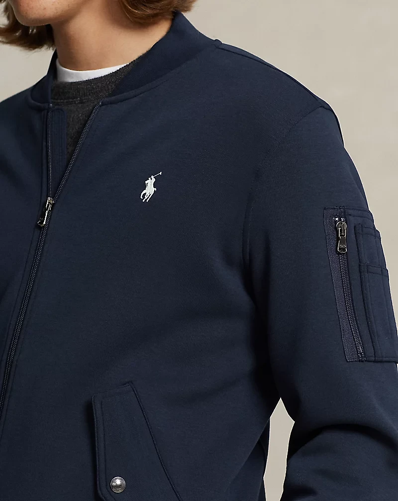 Double-Knit Bomber Jacket