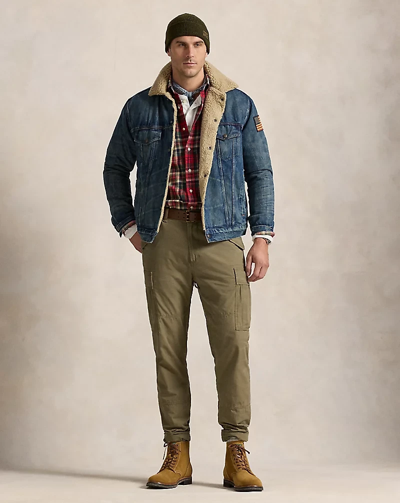 Fleece-Lined Denim Trucker Jacket