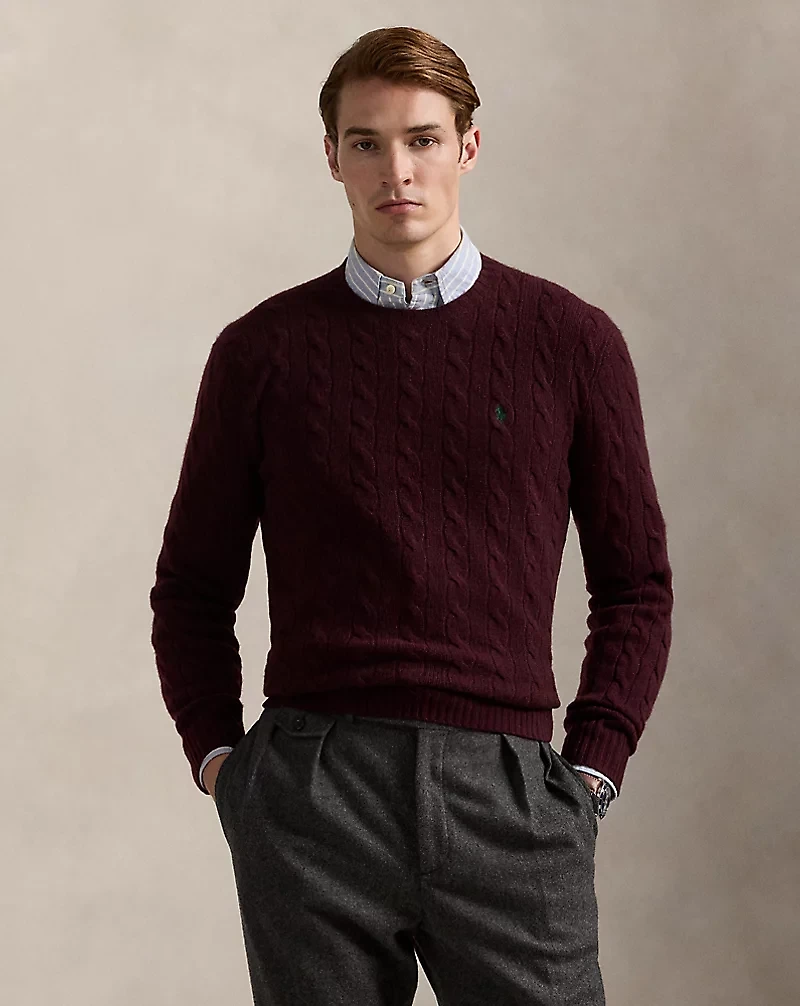 Cable-Knit Wool-Cashmere Sweater