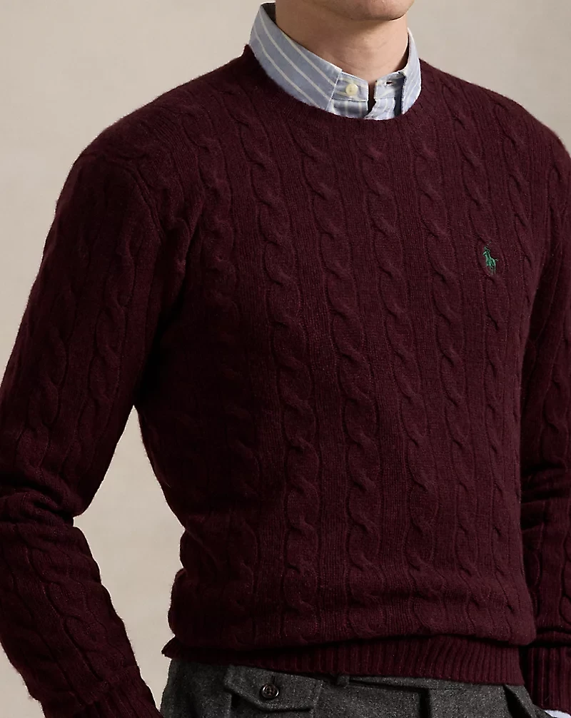 Cable-Knit Wool-Cashmere Sweater
