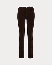 Stretch Corduroy Mid-Rise Straight Pant