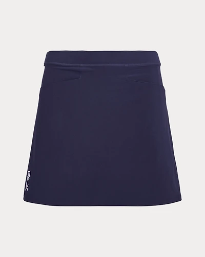Back-Pleated Stretch Skort