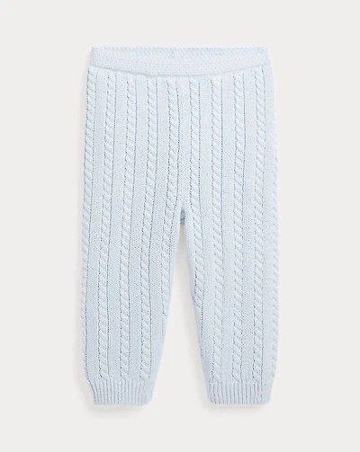 Cable-Knit Cotton Sweater Pant