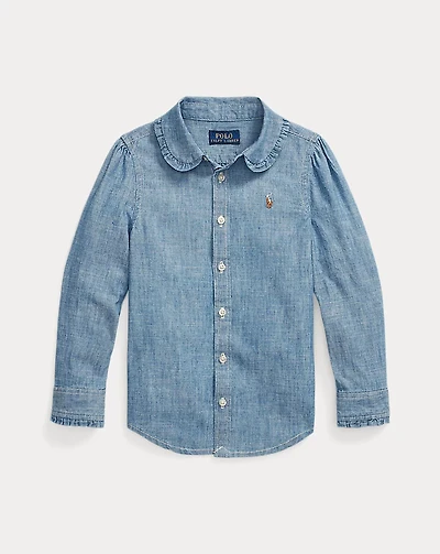 Indigo Cotton Chambray Shirt