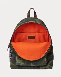 Tiger-Patch Camo Canvas Backpack