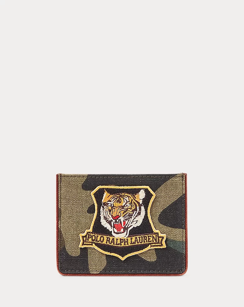 Tiger-Patch Camo Canvas Card Case