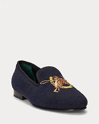 Paxton Equestrian Needlepoint Slipper