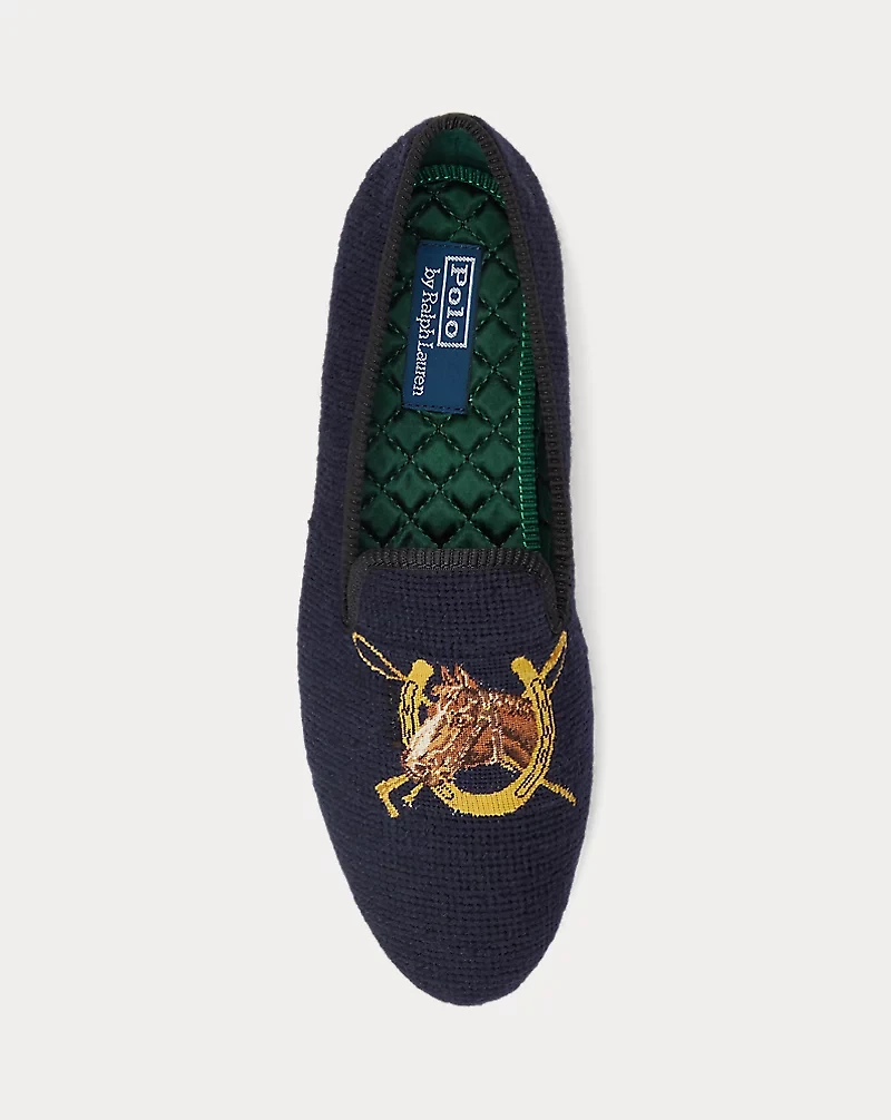 Paxton Equestrian Needlepoint Slipper