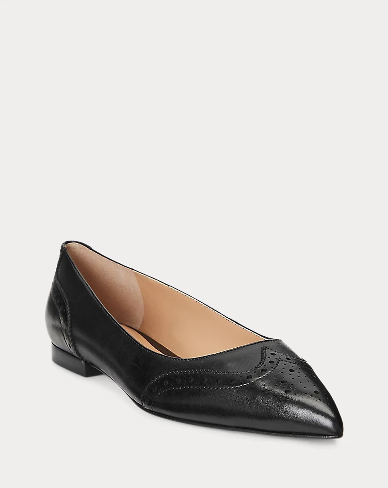 Loraine Burnished Leather Ballet Flat